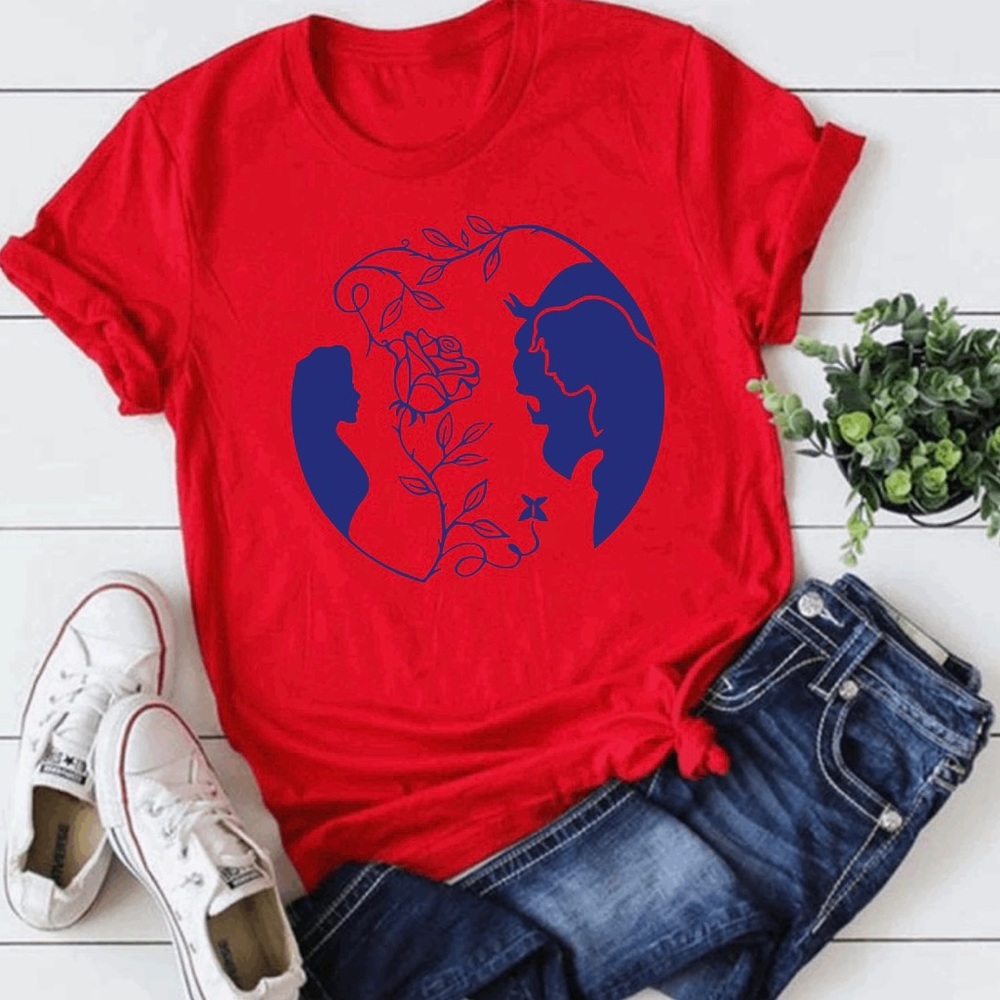 Beauty and the beast T-shirt unisex